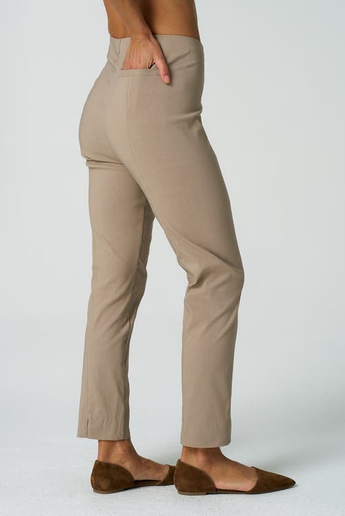 Franne Golde All Season Slim Stretch Ankle Pant With Back Slit