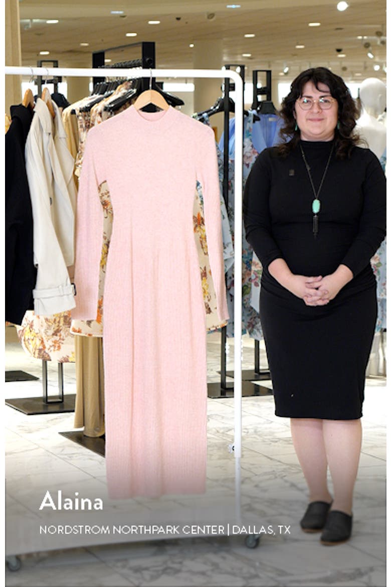 Ramona Long Sleeve Wool Blend Rib Sweater Dress video