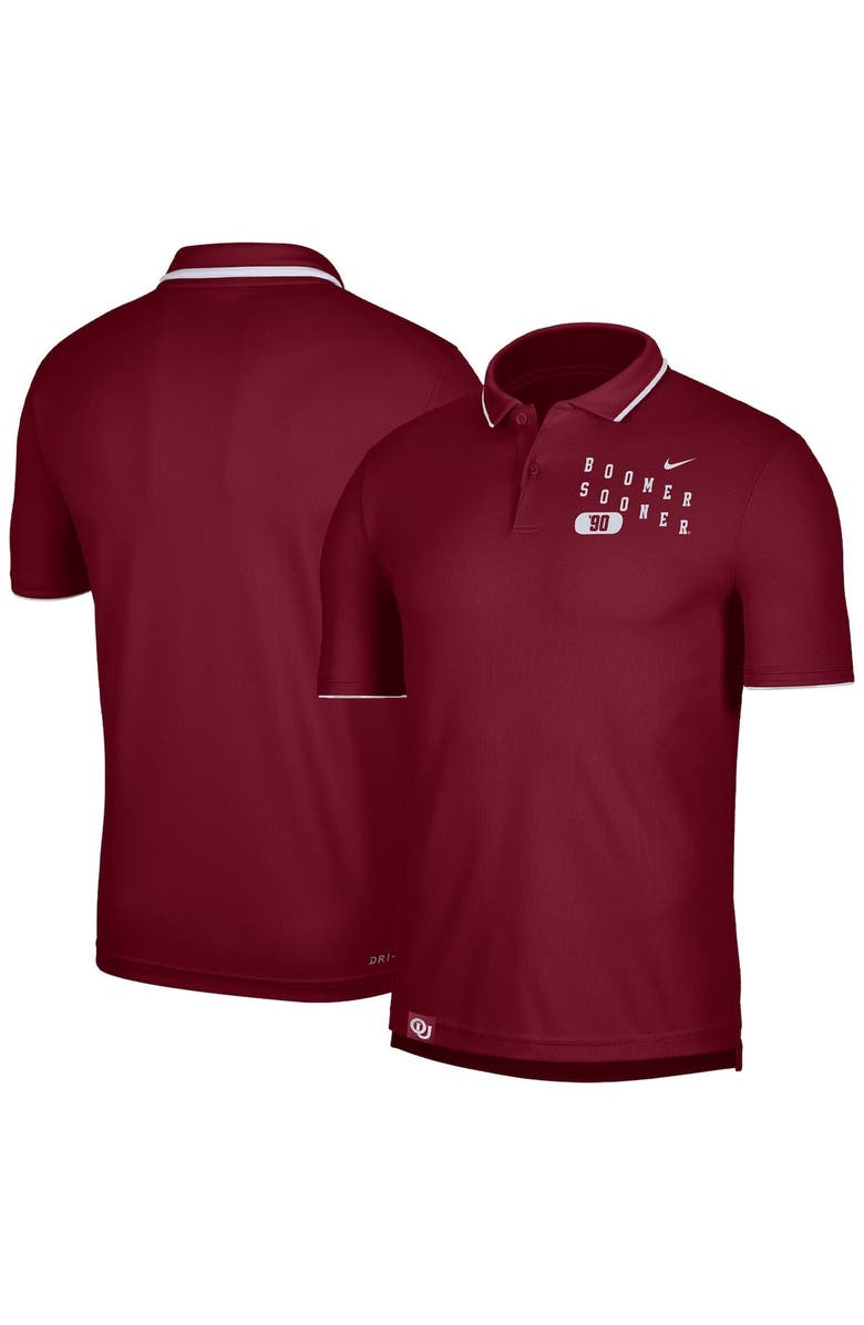 Nike Men's Nike Crimson Oklahoma Sooners Wordmark Performance Polo, Main, color, Crimson