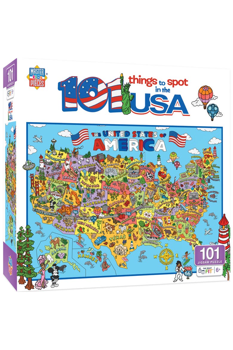 101 Things to Spot USA 100 Piece Puzzle, Main, color, Multicolor