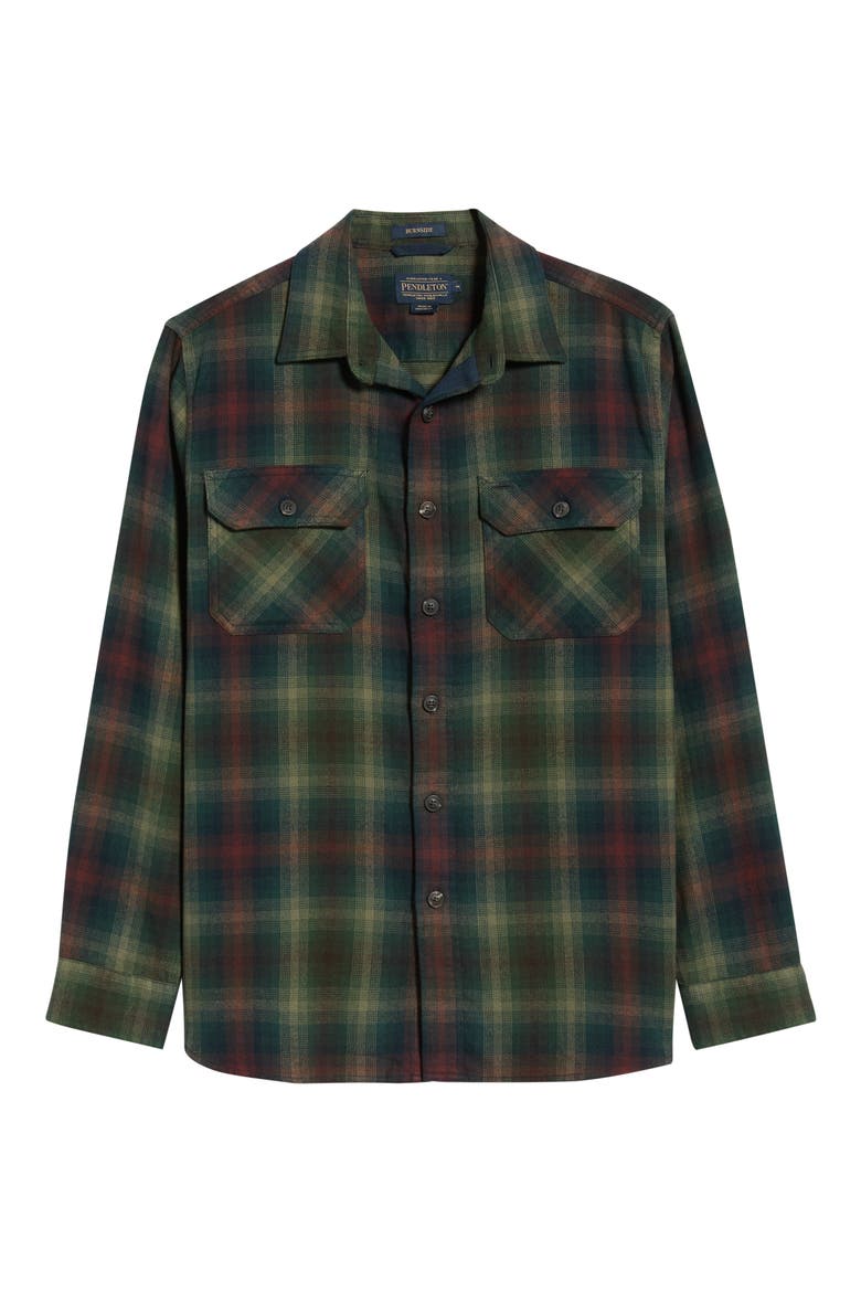 Burnside Flannel Shirt, Alternate, color, GREEN MULTI PLAID