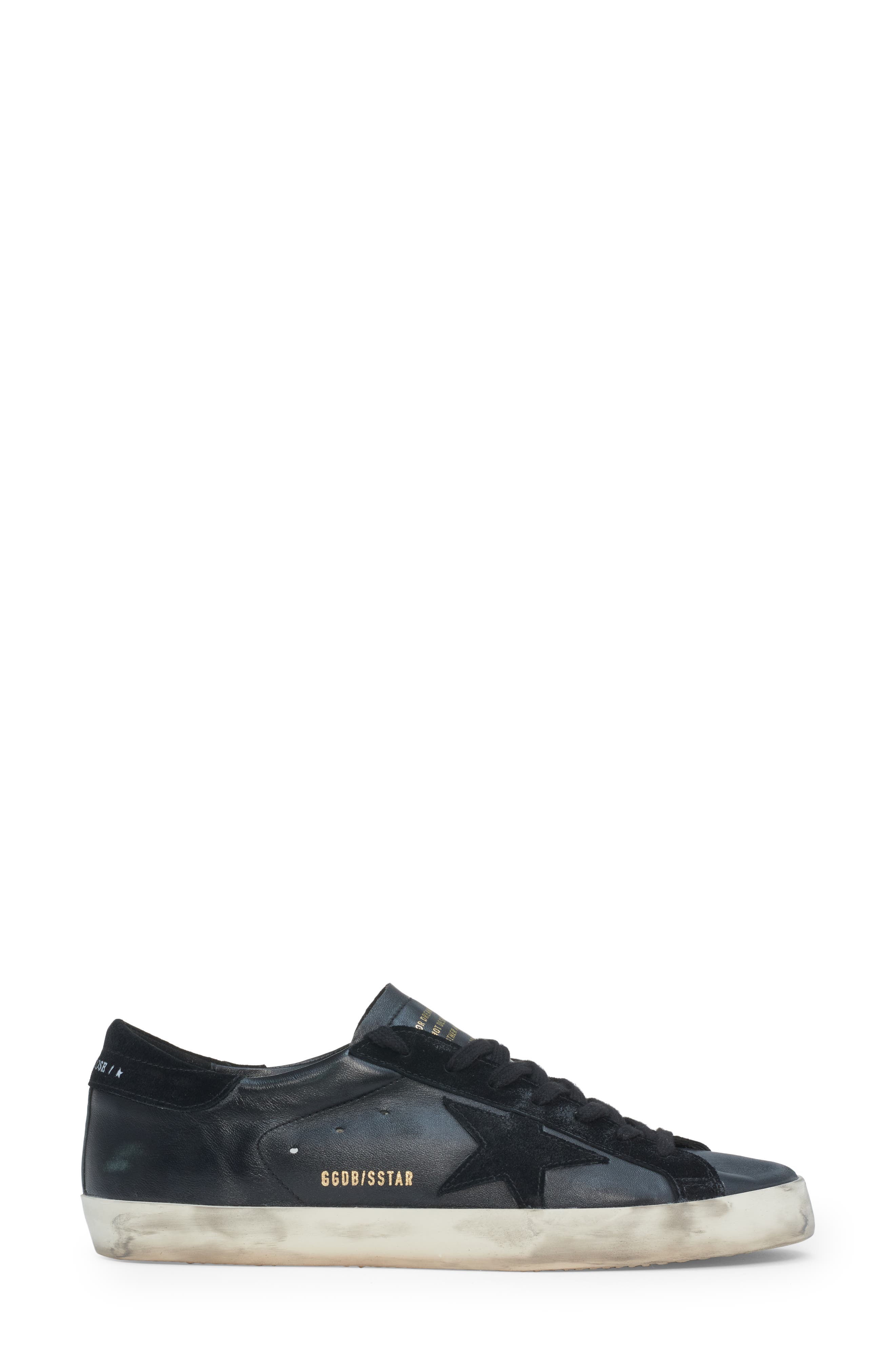 Golden Goose Super-Star Low Top Sneaker, Alternate, color, Black