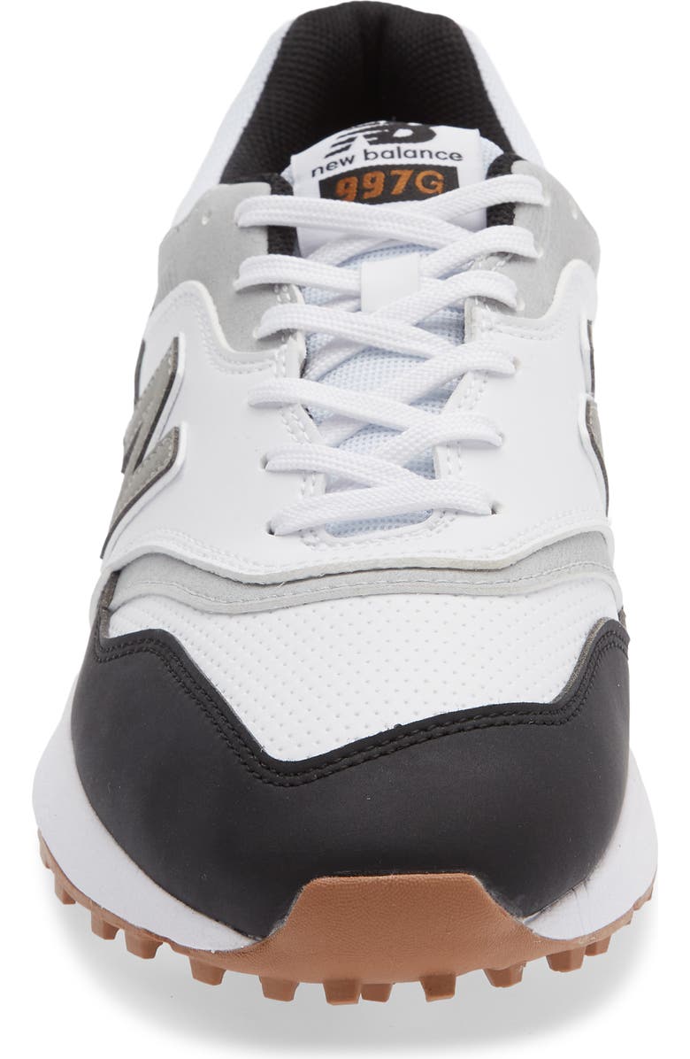 New Balance 997 Waterproof Golf Shoe, Alternate, color, White / Black