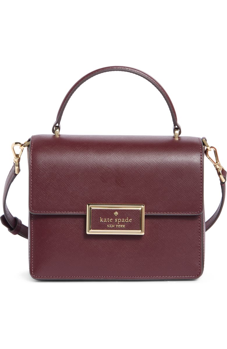 Kate Spade New York reegan saffiano leather crossbody bag, Main, color, Dark Merlot
