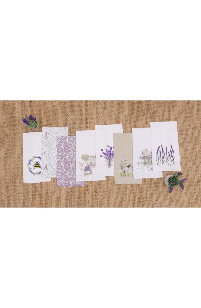 C&F Home Lavender & Bee Garden Kitchen and Bathroom Embroidered Hand Towel, Alternate, color, Purple