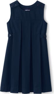 Lands' End Girls Solid Pleated Jumper