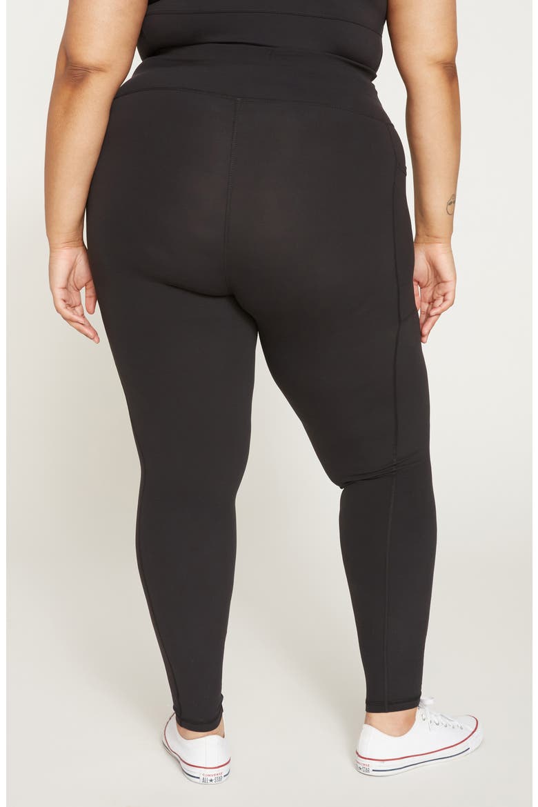 Next to Naked Pocket Ankle Leggings, Alternate, color, BLACK