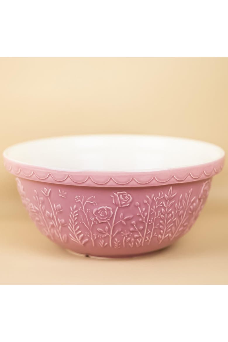 In The Meadow Rose Size 12 Mixing Bowl, 4.25 Quart, Pink, Alternate, color, Pink