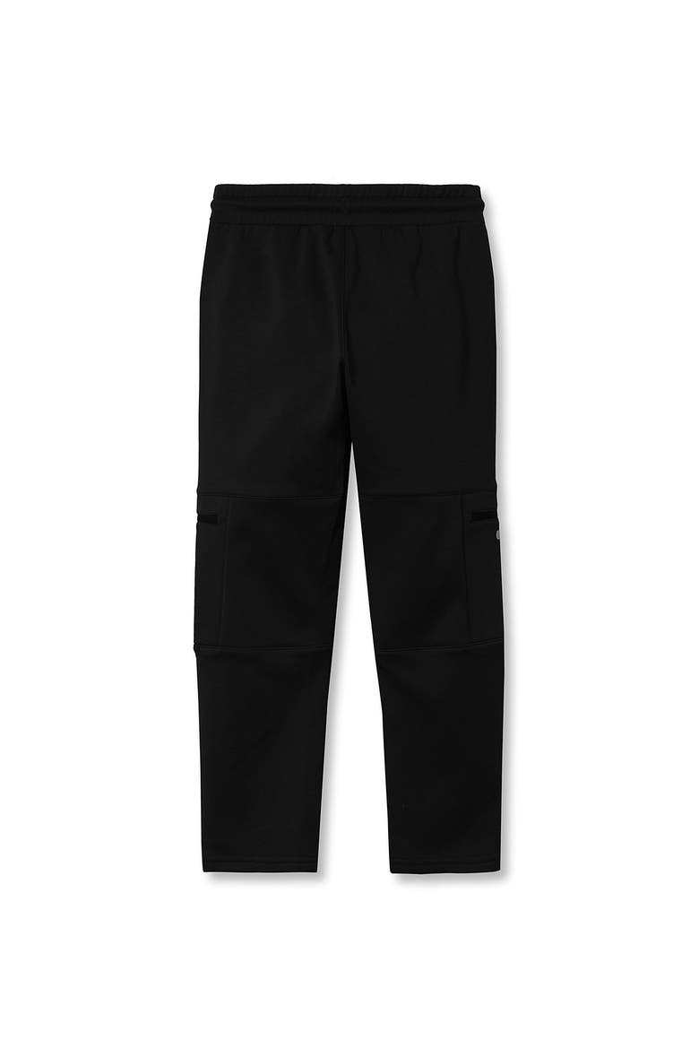 Boys Active Fleece Quick Dry Iron Knee Joggers, Alternate, color, Black