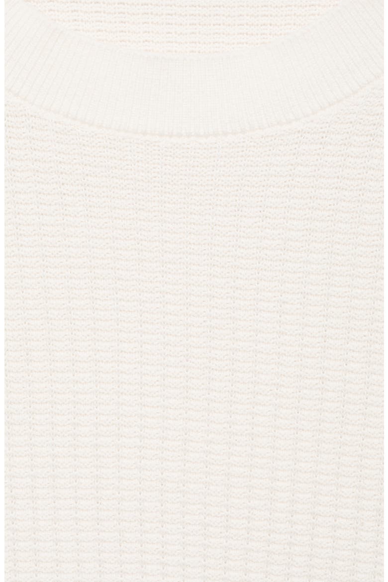 Textured Cotton Knit T-Shirt, Alternate, color, OFF WHITE