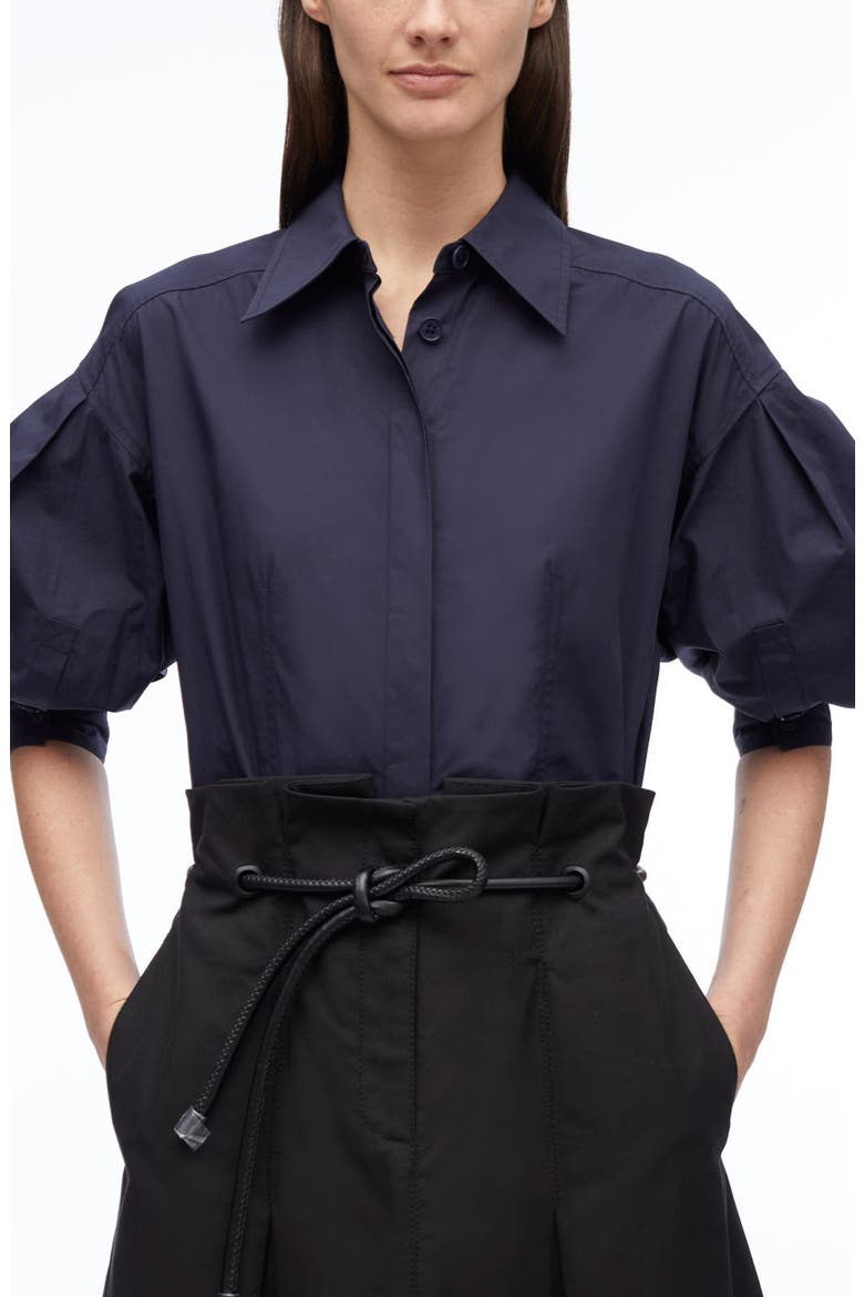 Origami Combo Midi Dress, Alternate, color, BLACK-MIDNIGHT
