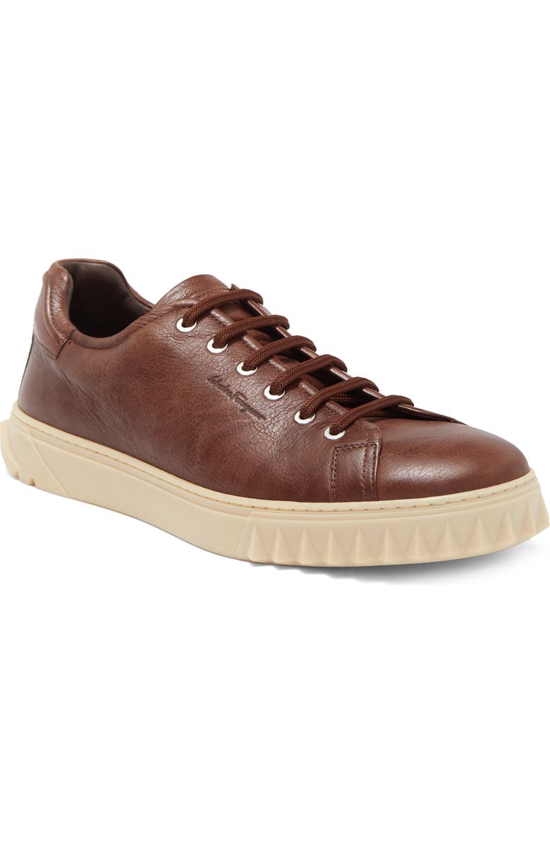 FERRAGAMO Cube Leather Sneaker, Main, color,