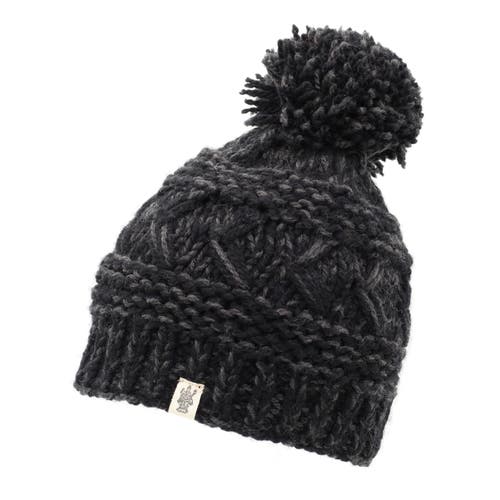 NIRVANA DESIGNS NIRVANA DESIGNS REVERSE CROSS POM POM HAT