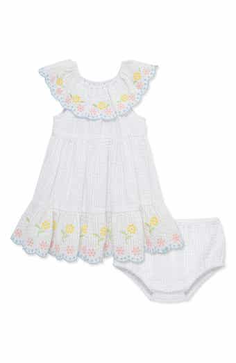Little Me Floral Border Print Sundress & Bloomers