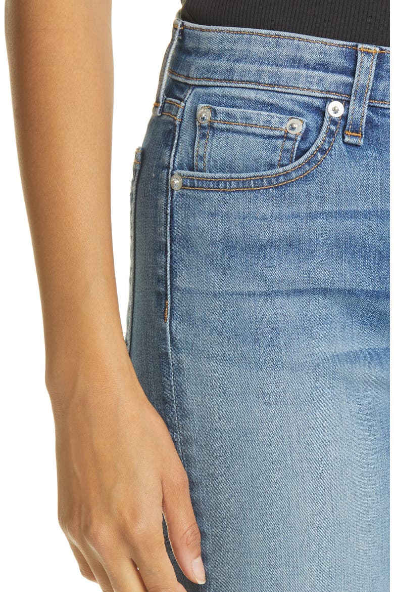 Nina High Waist Crop Flare Jeans, Alternate, color, CLN MARIE