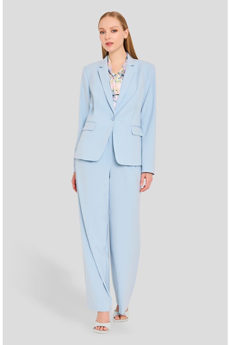 One-Button Blazer, Alternate, color, ICE BLUE