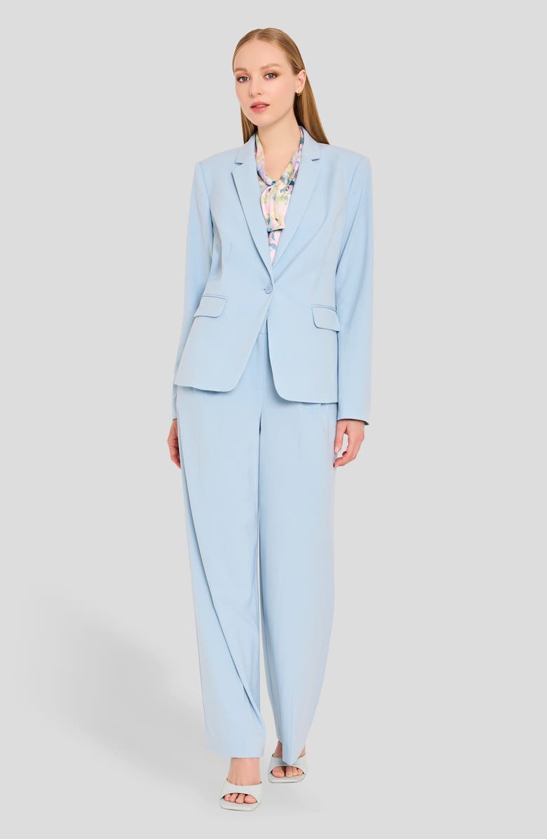 Tahari ASL One-Button Blazer, Alternate, color, Ice Blue