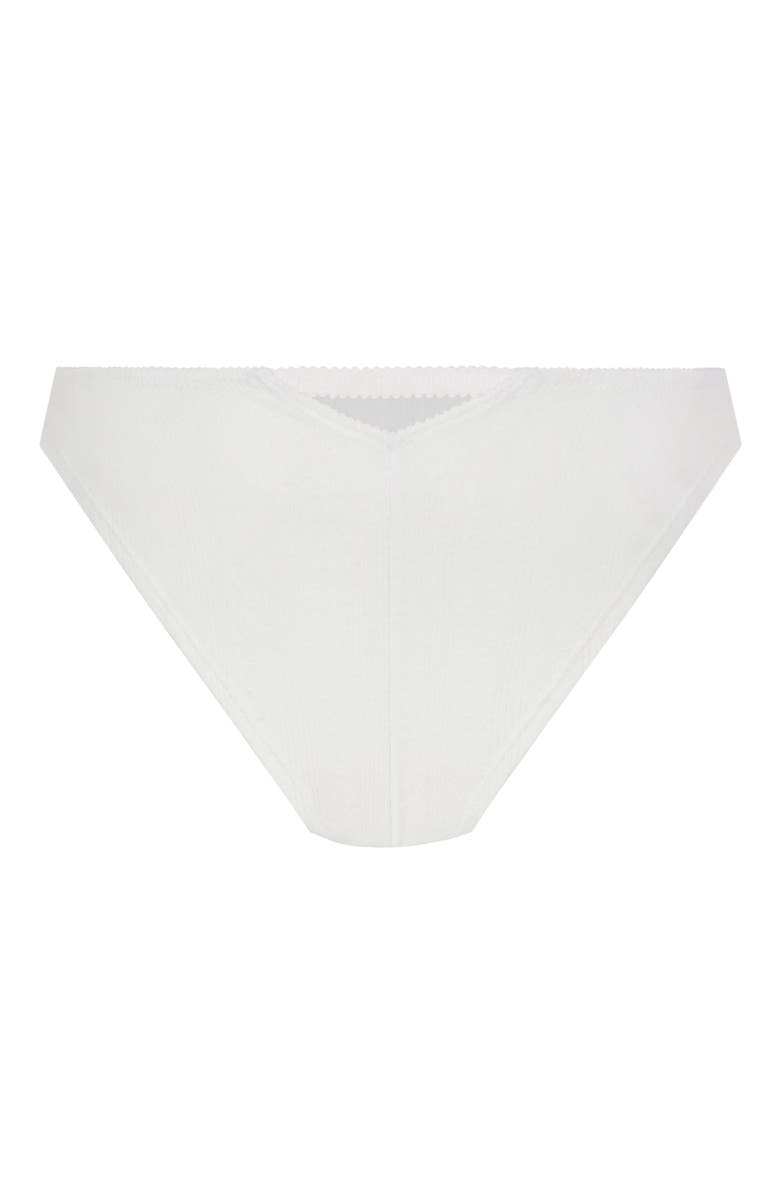 Hunkemöller Pointelle Brazilian Knickers, Alternate, color, Snow White