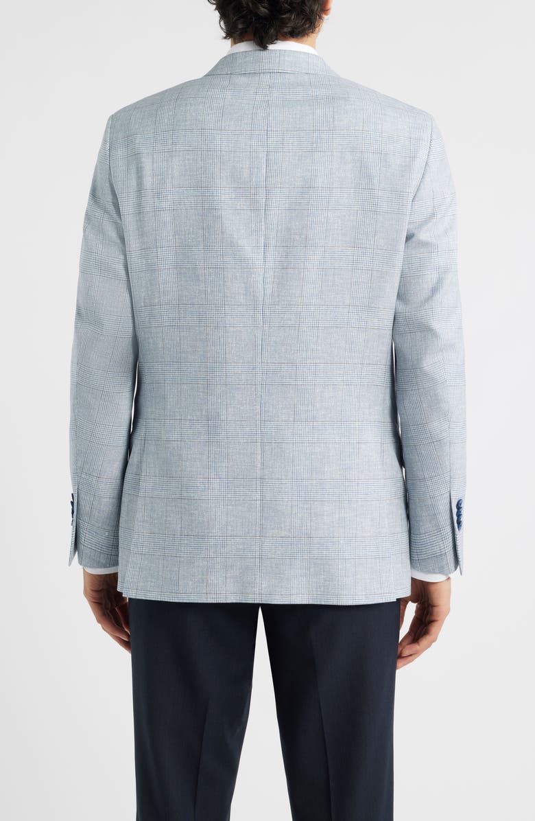 Peter Millar Hartford Classic Fit Light Blue Glen Check Wool Sport Coat, Alternate, color, Light Blue