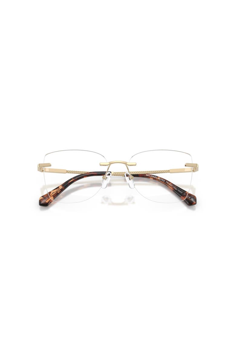 Michael Kors 53mm Square optical glasses, Alternate, color, Gold