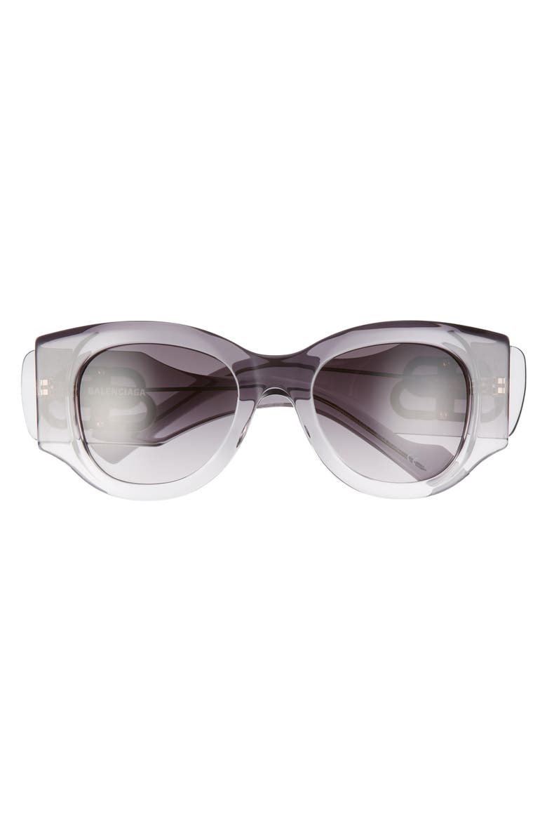 50mm Cat Eye Sunglasses, Alternate, color, SHINY DEGRADE GREY/ GREY