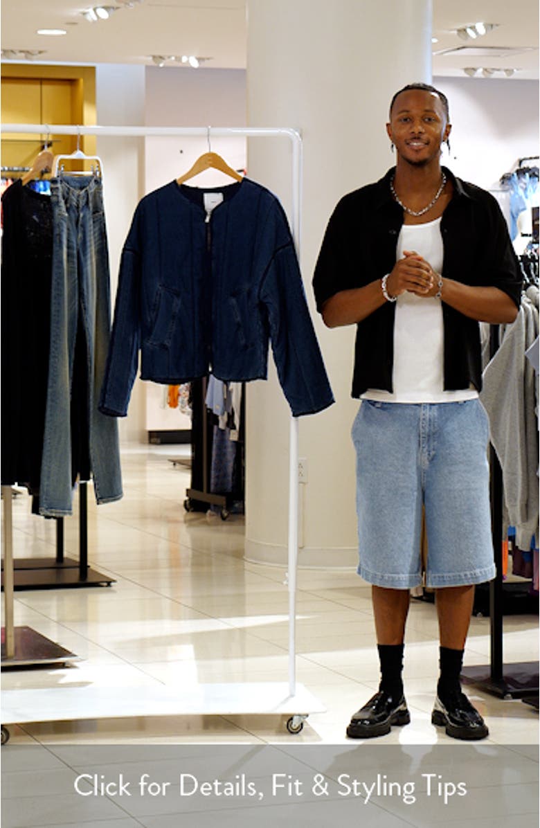 Quilted Indigo Cotton Jacket, sales video thumbnail