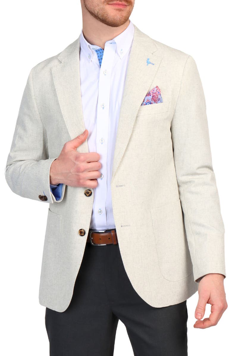 TailorByrd Textured Crosshatch Sport Coat, Alternate, color, Beige