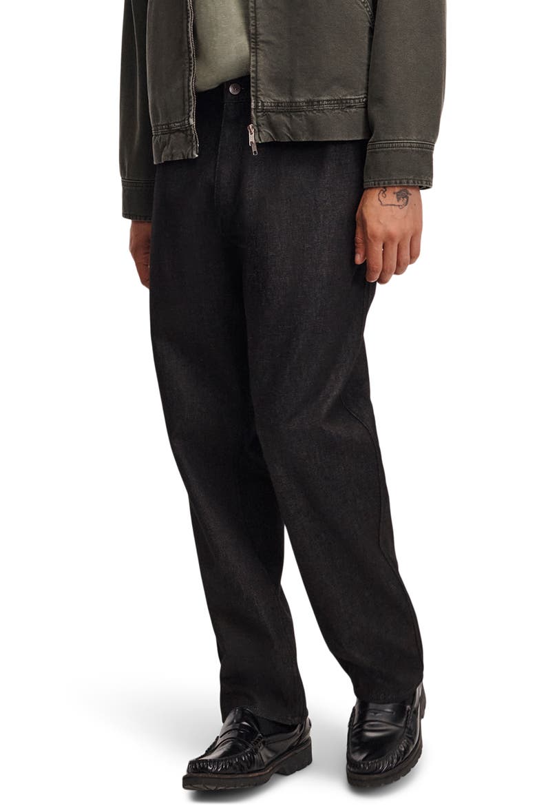 Workwear Relaxed Straight Leg Jeans, Alternate, color, rbRAW BLACK WHITE