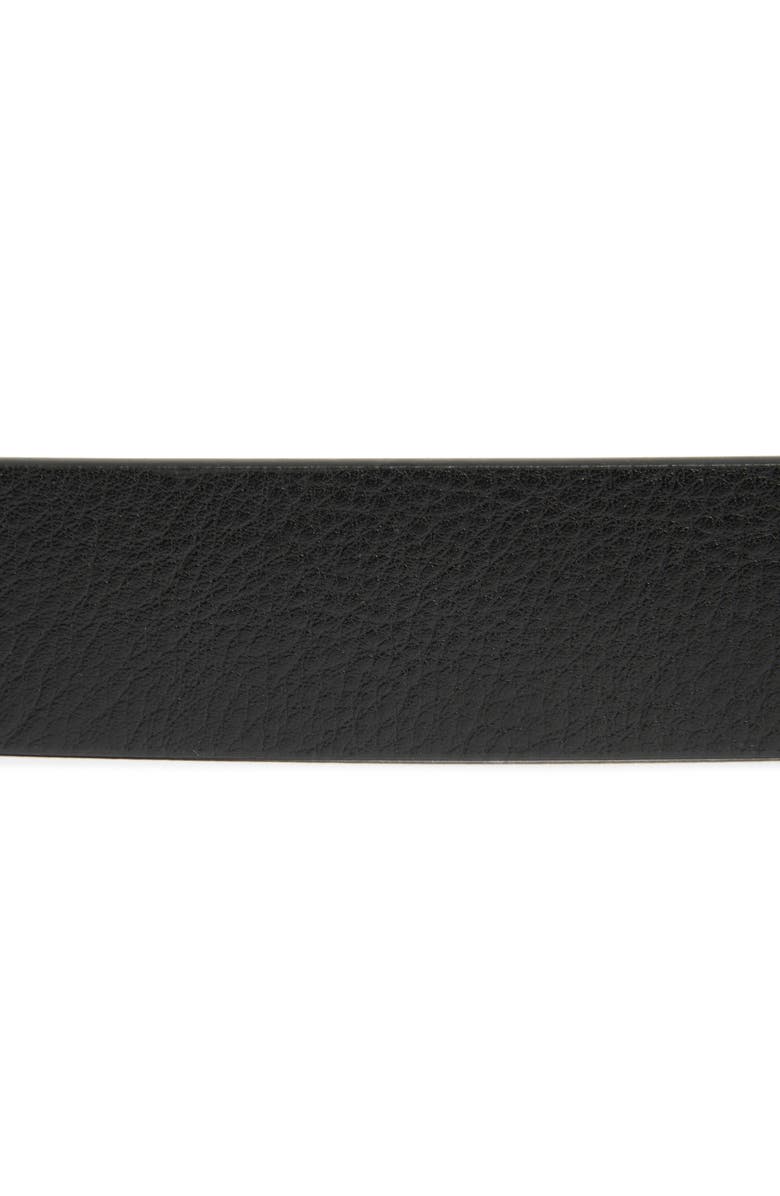 Linea Pelle Faux Leather Belt, Alternate, color, Black