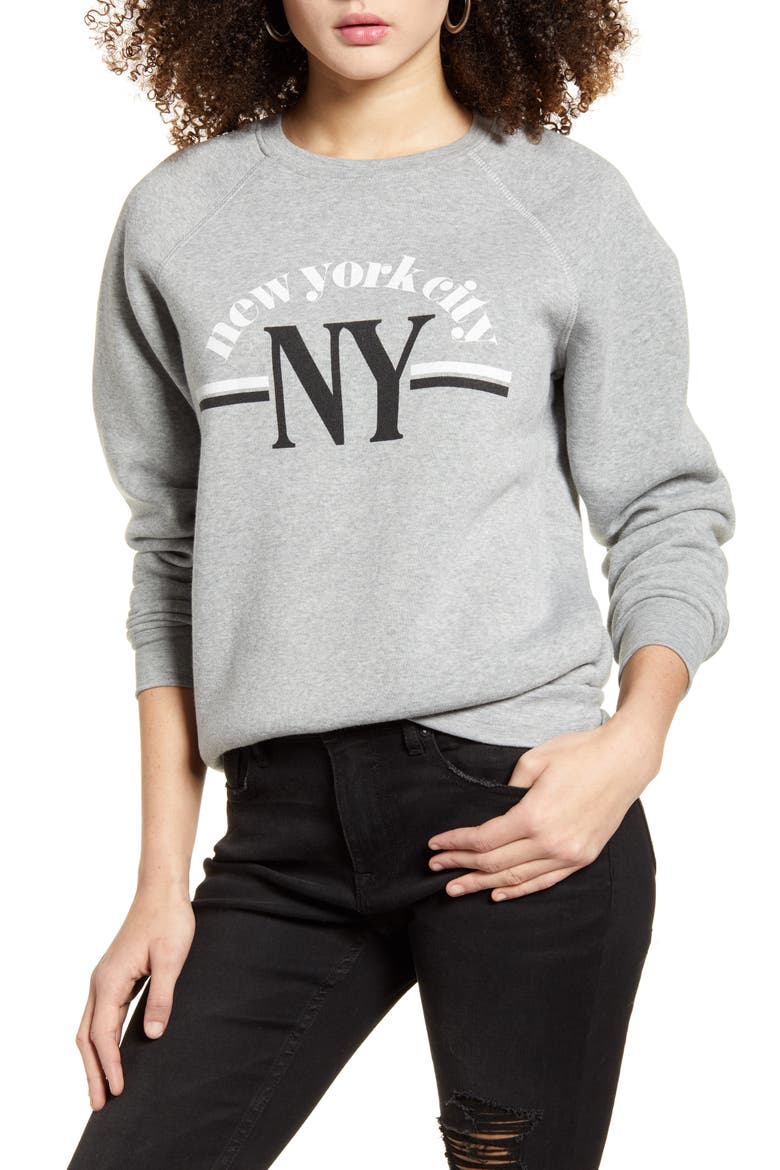 NYC Graphic Sweatshirt, Main, color, GREY NEW YORK CITY