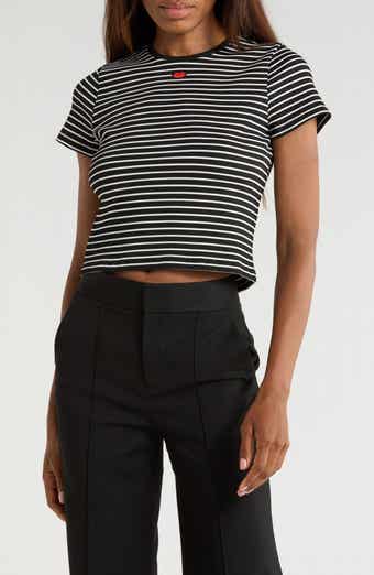 Cindy Embroidered Crop T-Shirt