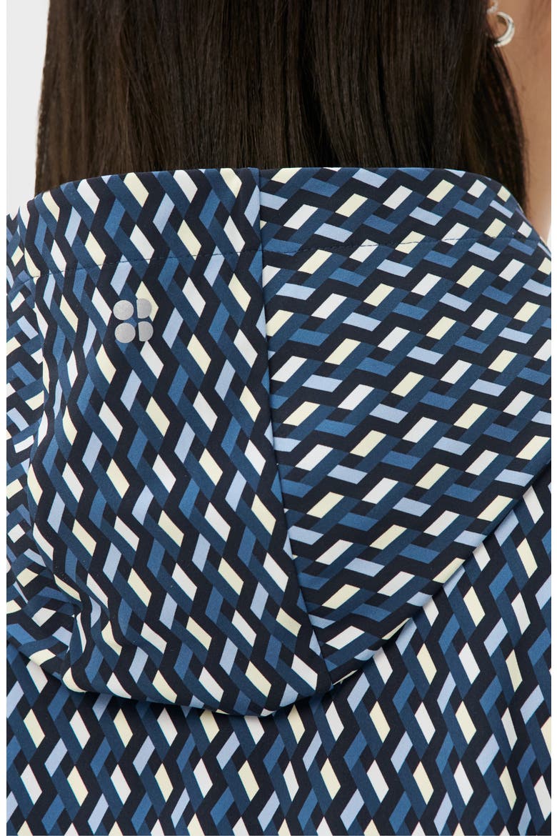 Explorer Cropped Zip Up Jacket, Alternate, color, BLUE LINKED GEO PRINT