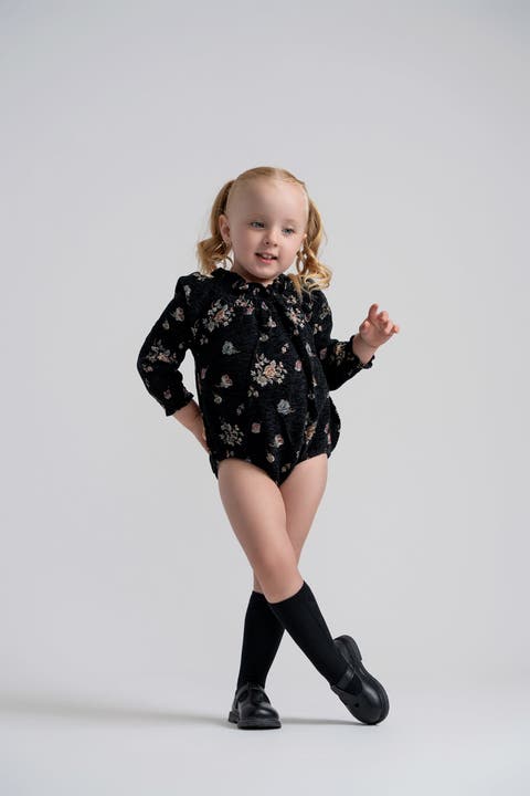 Floral Brocade Velvet Baby Bubble