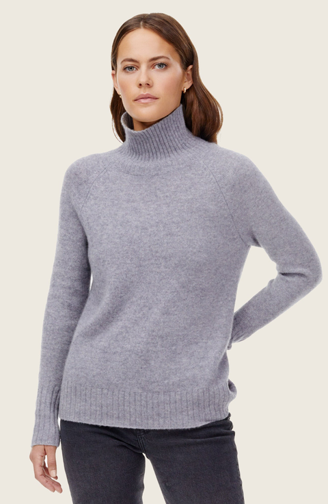 Emma Cashmere Relaxed Turtleneck Sweater