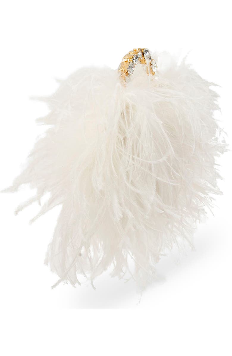 L’alingi Feather Top Handle Bag, Alternate, color, White