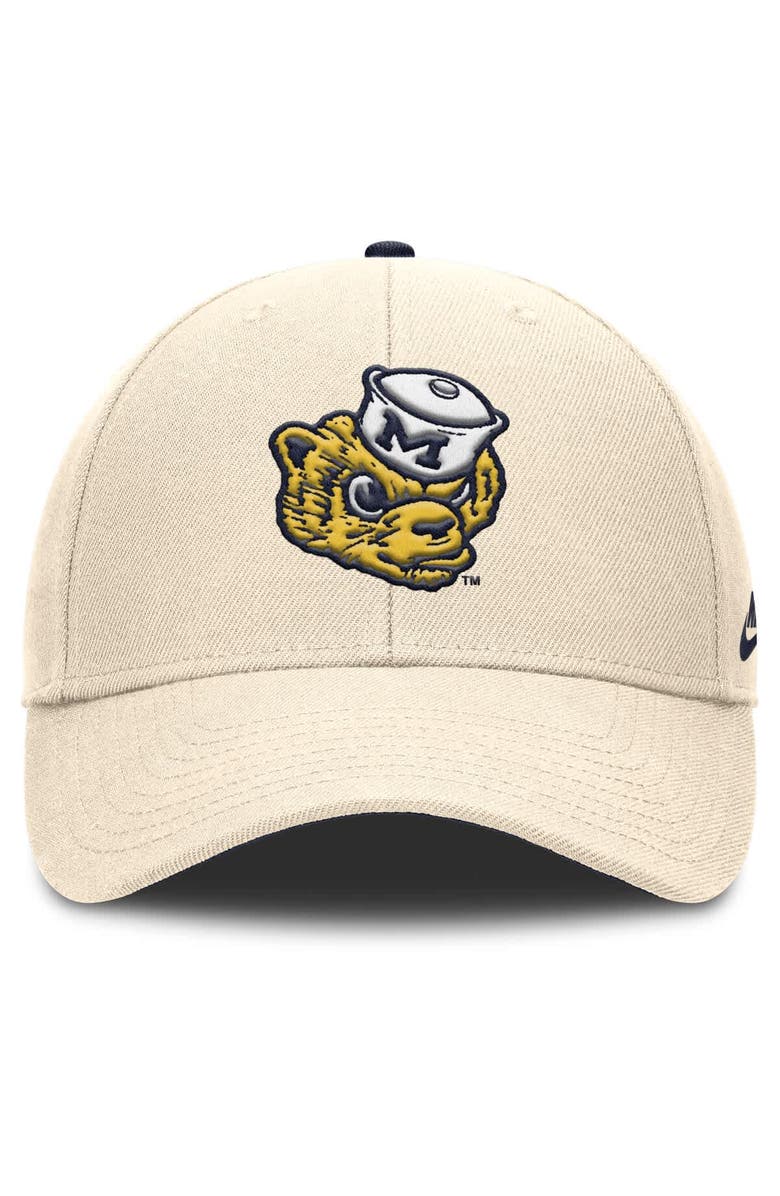 Nike Men's Nike Natural Michigan Wolverines Rise Legacy Adjustable Hat, Alternate, color, Natural