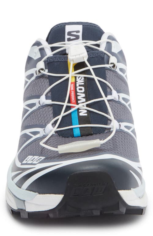 Salomon Xt-6 Grisaille Grey Mesh Sneakers In Multi