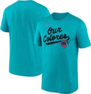 Nike Men's Nike Teal Miami Marlins 2025 City Connect Team Phrase Script Legend Performance T-Shirt