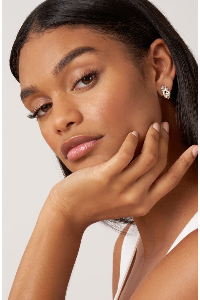 Newport Stud Earrings, Alternate, color, DIAMOND