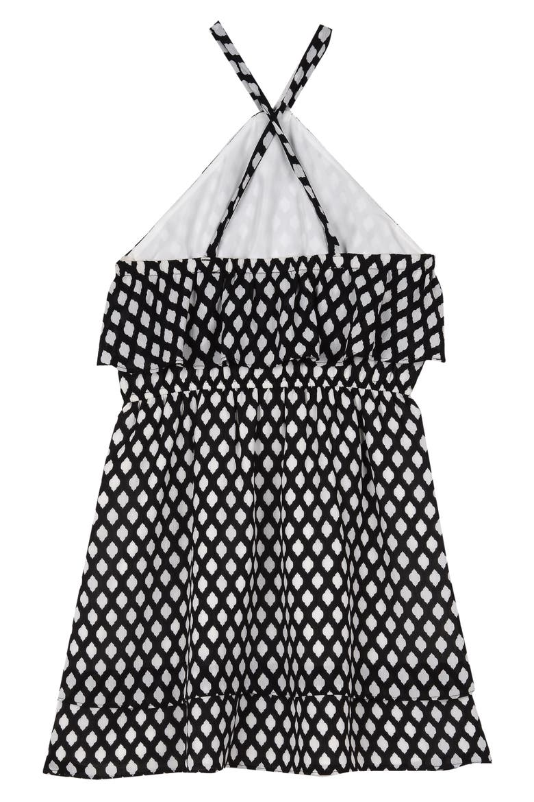 Halter Dress, Alternate, color, BLACK/WHITE
