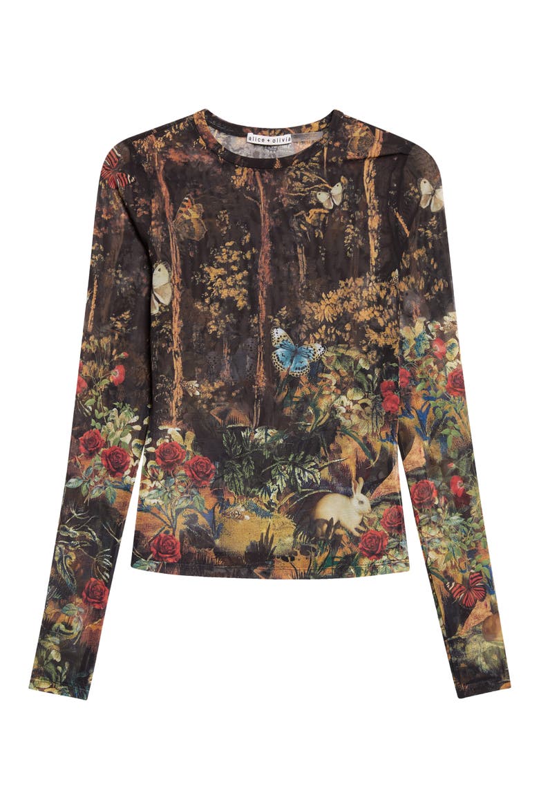 Delaina Print Top, Main, color, WISTFUL WOODS