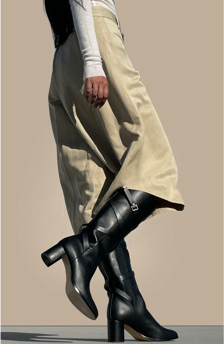 Neil J. Rodgers Linda Strappy Boot, Alternate, color, Black Nappa