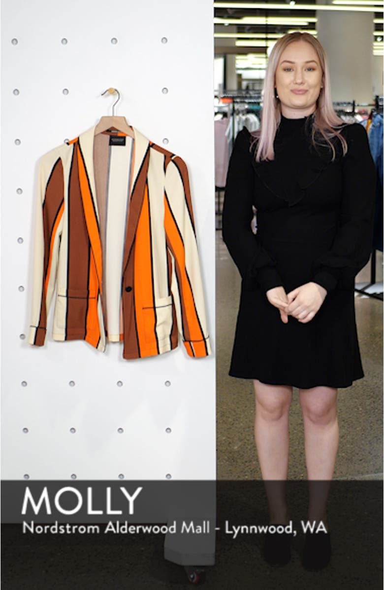 Stripe Drapey Blazer, sales video thumbnail