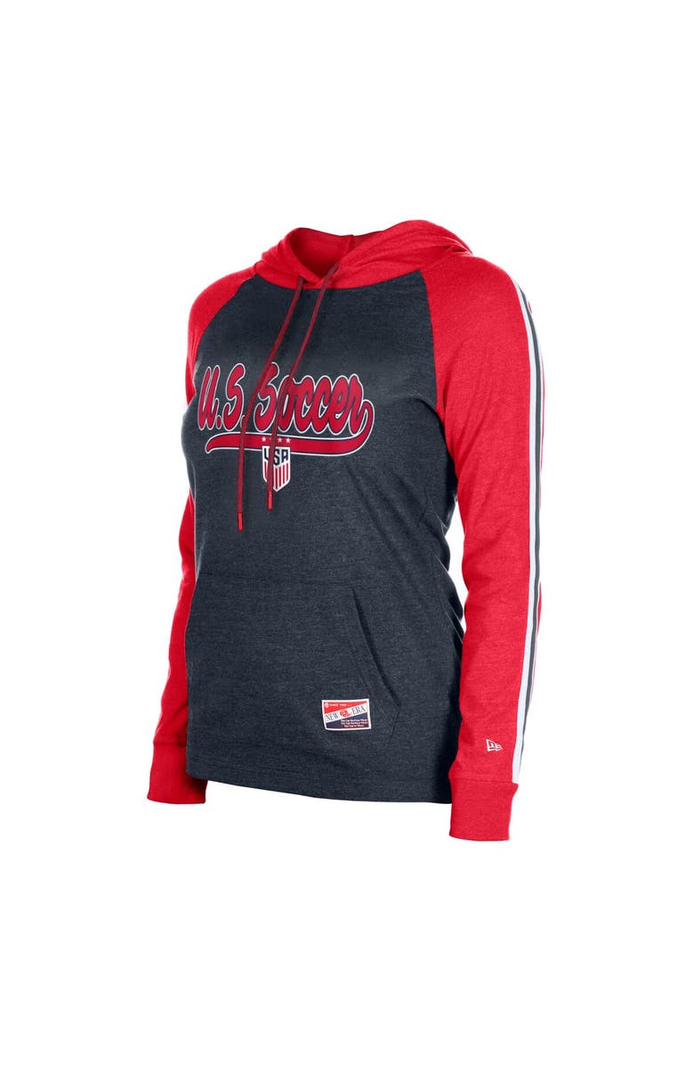 5TH AND OCEAN BY NEW ERA Women's 5th & Ocean by New Era Navy USWNT Throwback Pullover Hoodie, Alternate, color, 