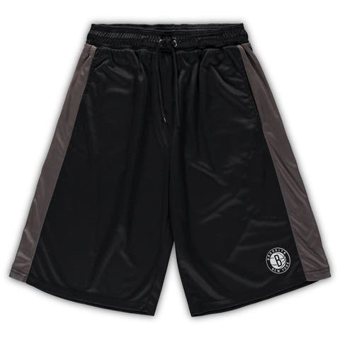 Men's Fanatics Branded Black/Charcoal Brooklyn Nets Big & Tall Performance Shorts