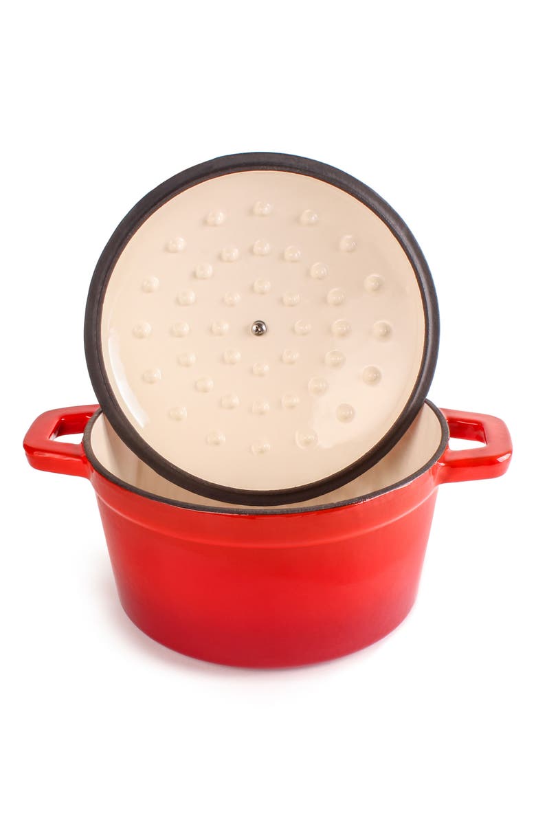 BergHOFF Neo 3-Piece 3-Quart Cast Iron Set, Alternate, color, Red