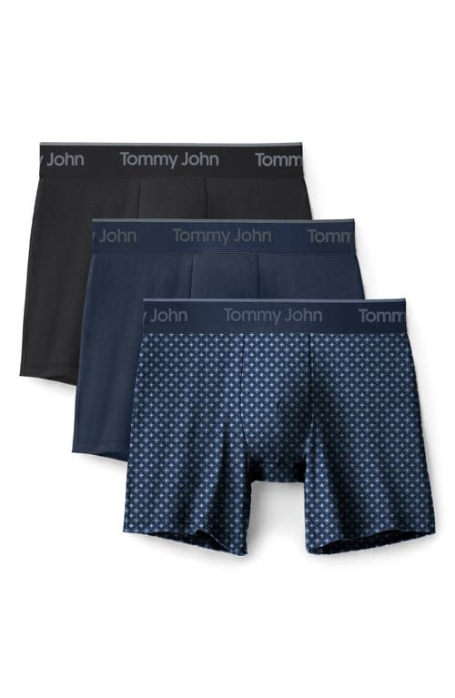 Tommy John 3-pack Second Skin 6-inch Stretch Modal Boxer Briefs In Blue