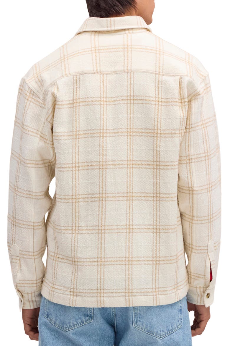 Adwin 50059 Plaid Recycled Cotton Blend Shirt Jacket, Alternate, color, IVORY