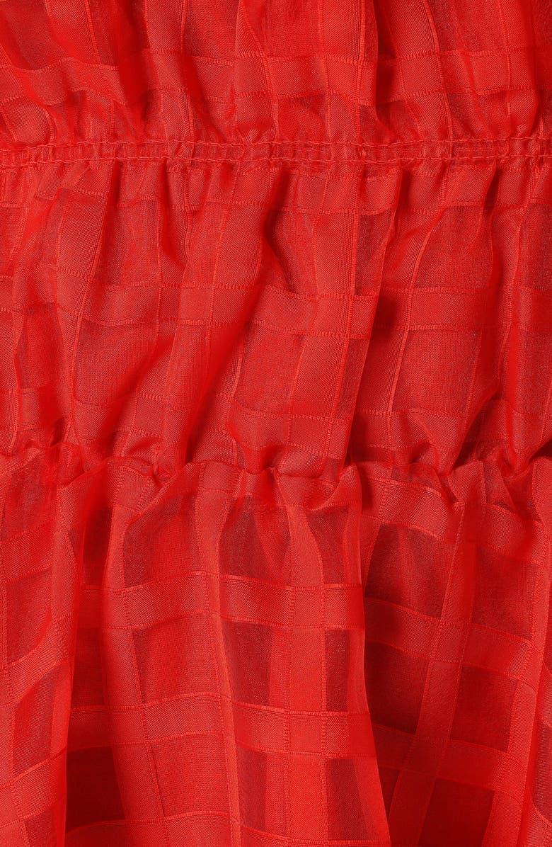 Petal & Pup Philia Check Off the Shoulder Minidress, Alternate, color, Red