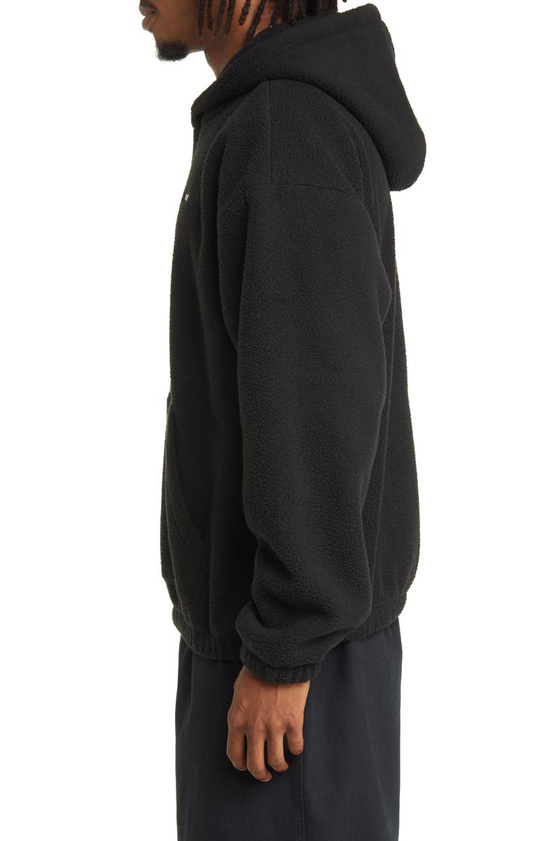 Obey Polar Fleece Hoodie, Alternate, color, Black